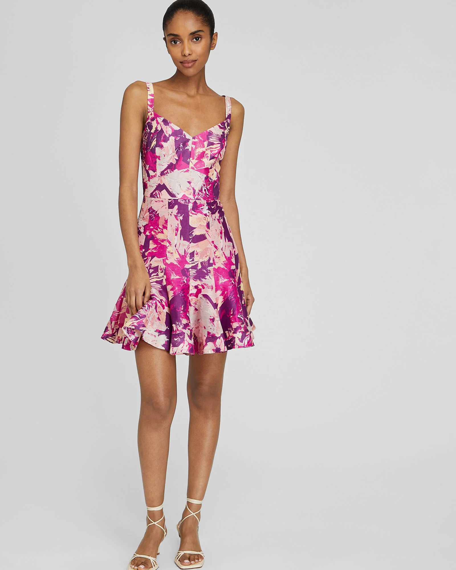 Fluted Hem Mini Dress - Image 4