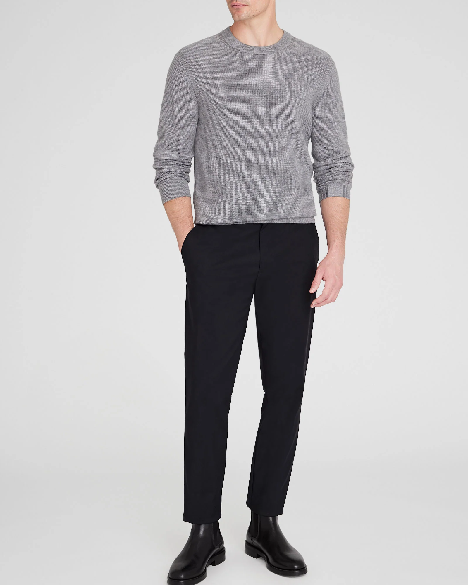 Refined Textured Wool Sweater - Image 6