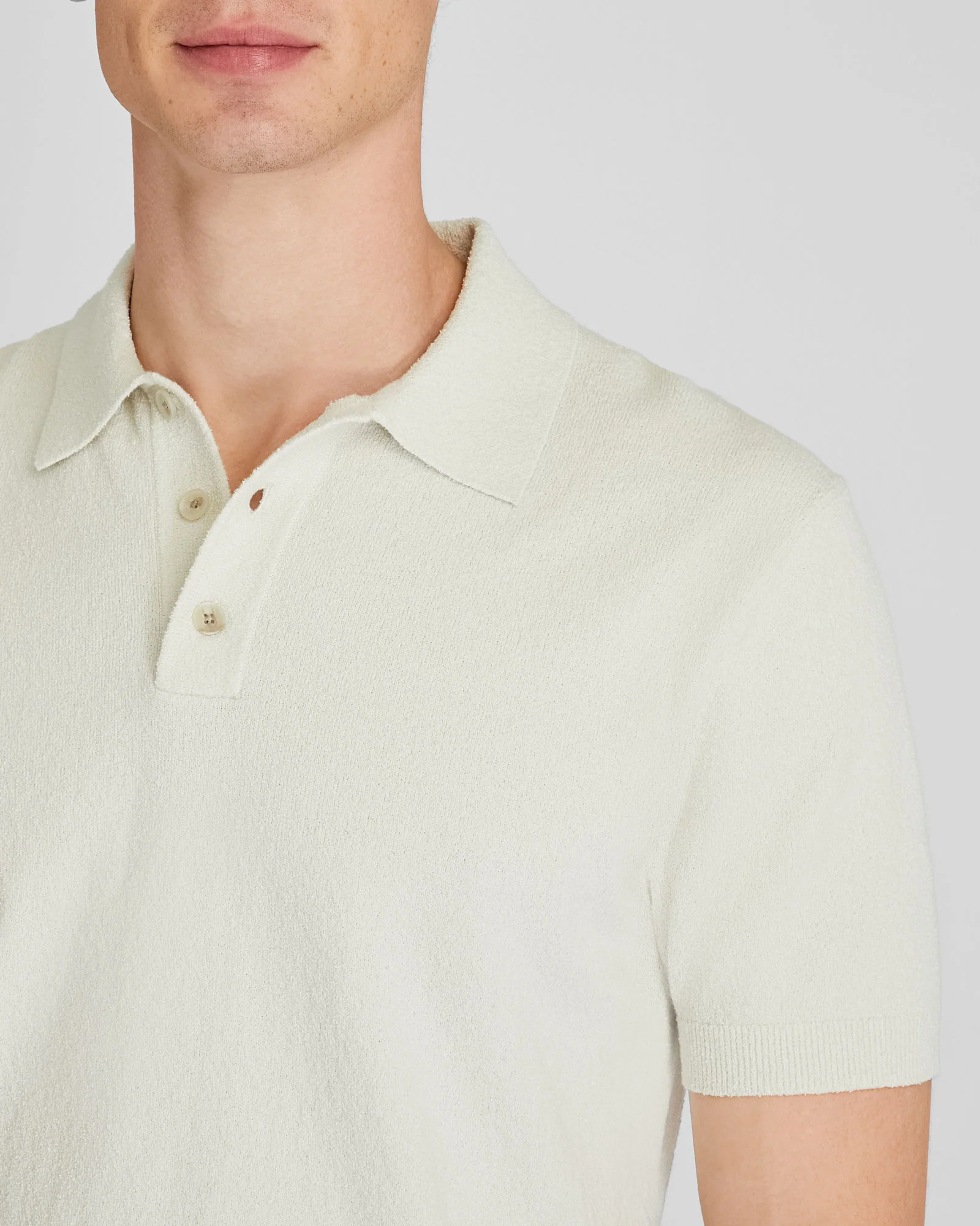 Short Sleeve Bouclé Polo - Image 4