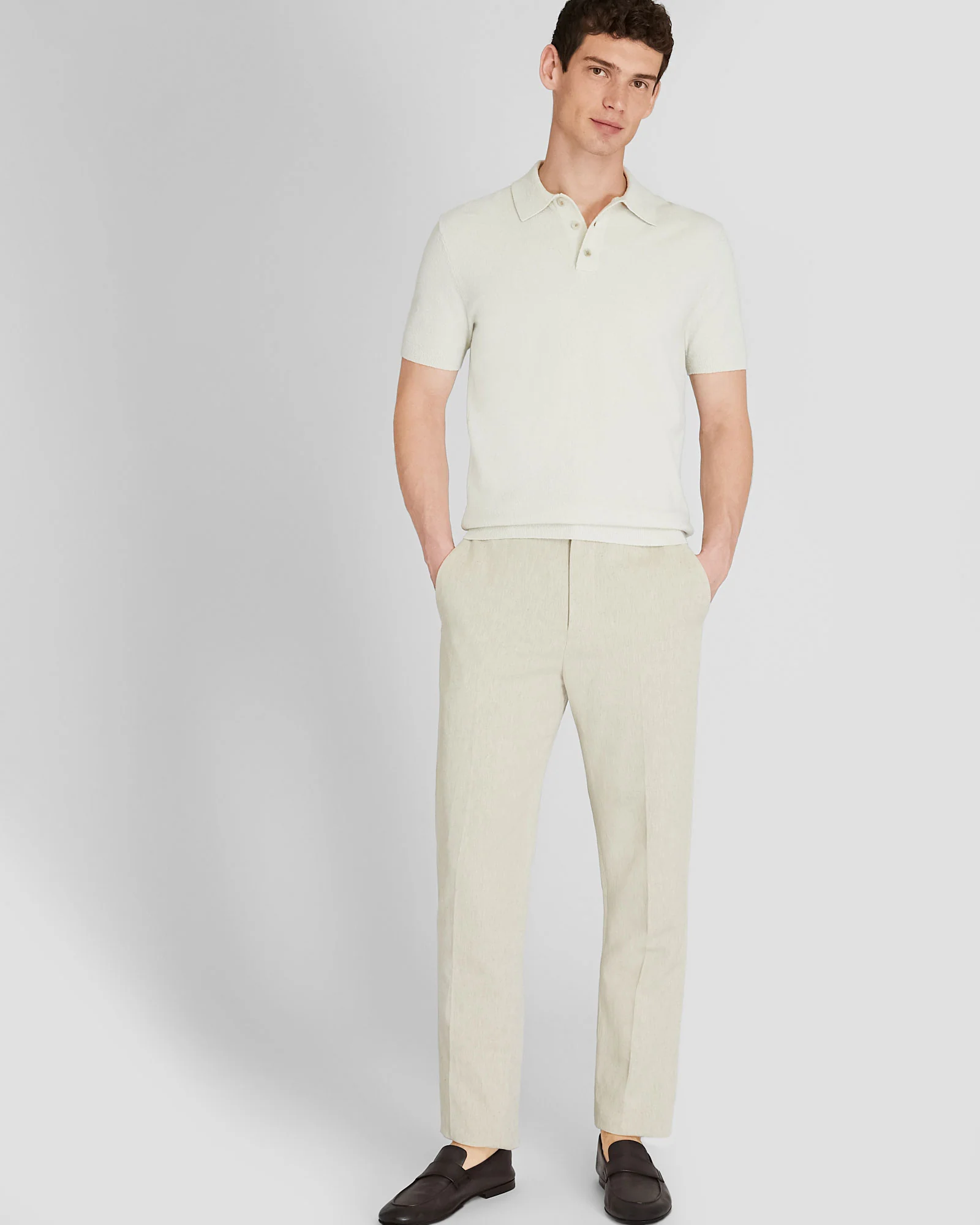 Short Sleeve Bouclé Polo - Image 6