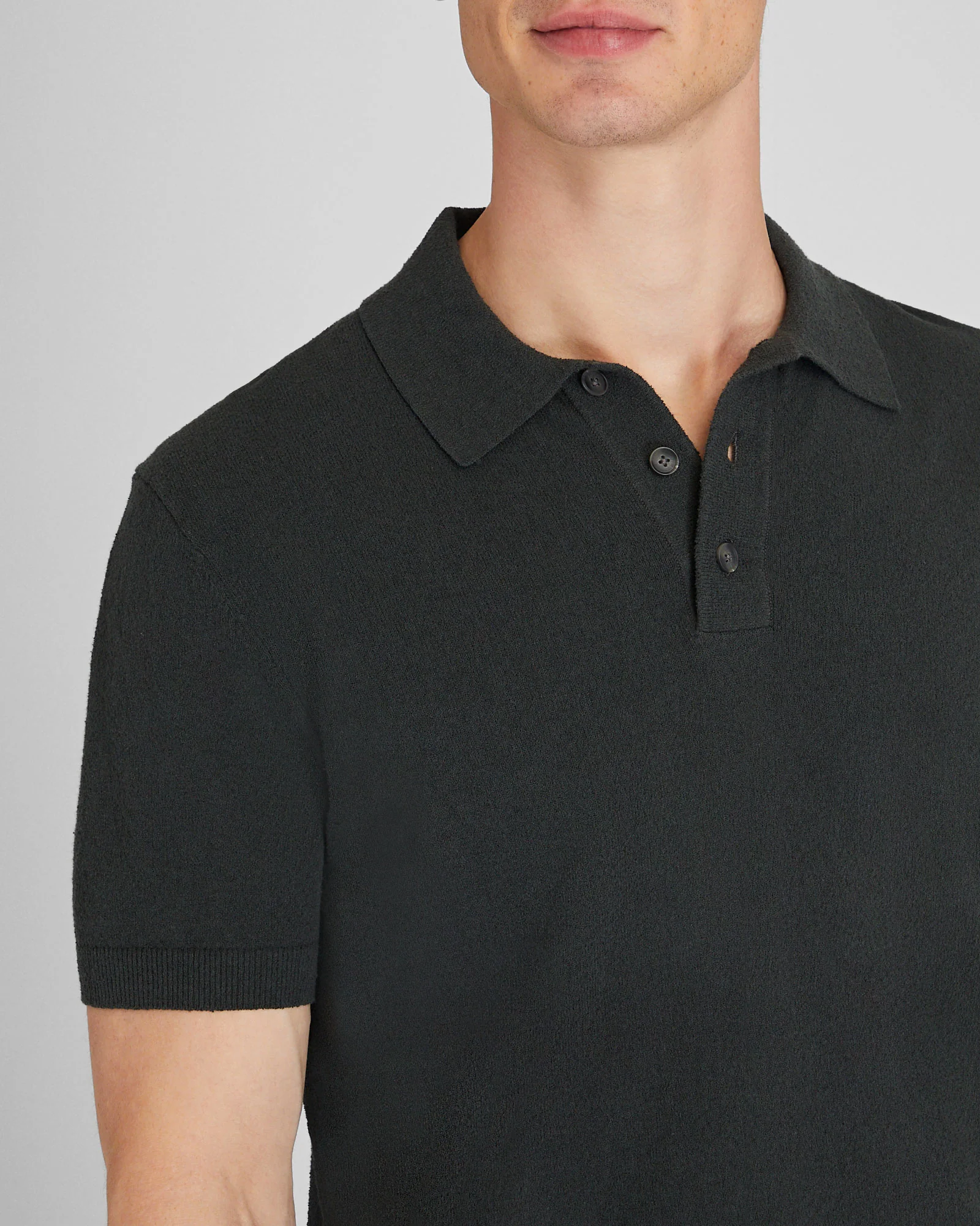 Short Sleeve Bouclé Polo - Image 4