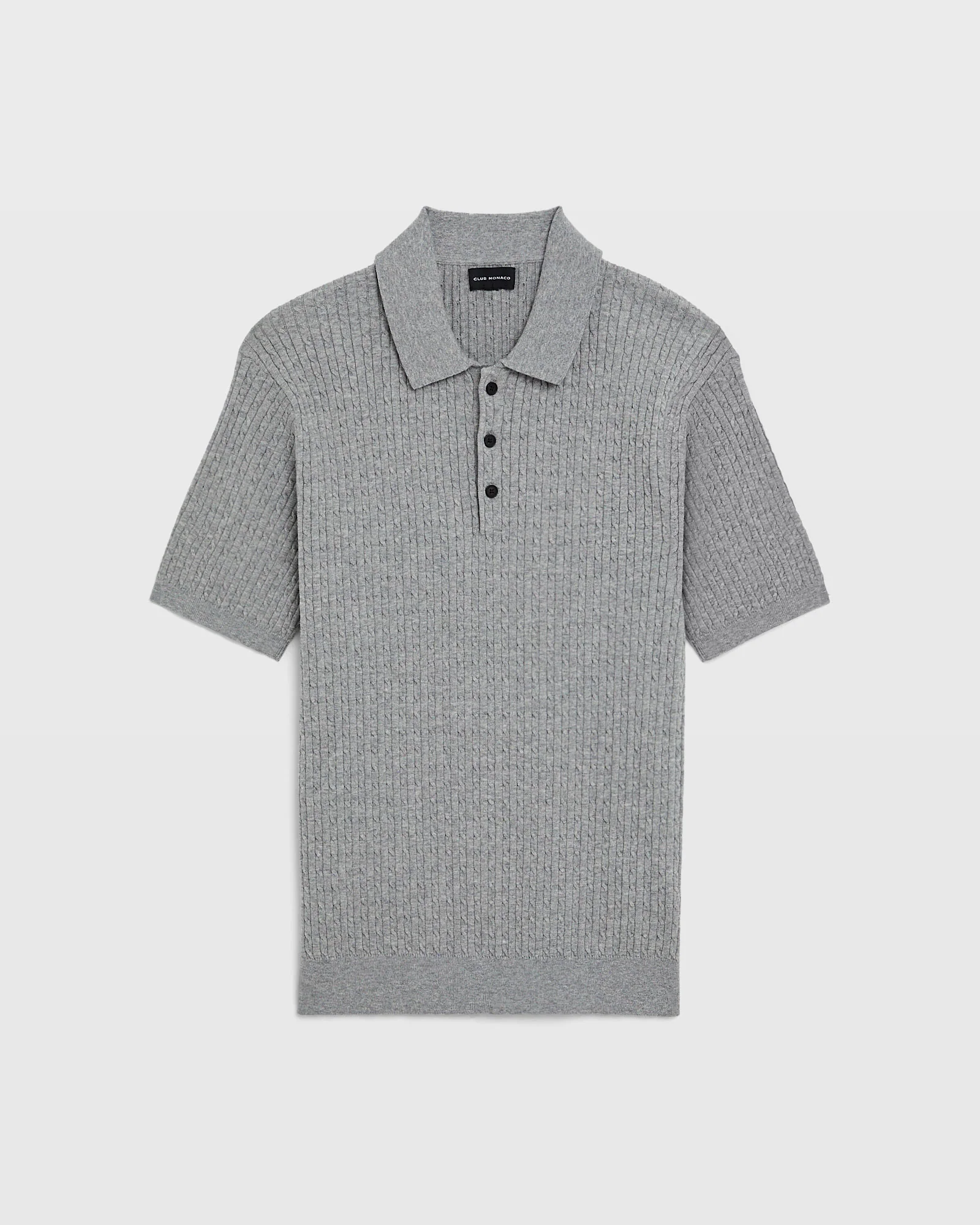Short-Sleeve Cable Polo - Image 5